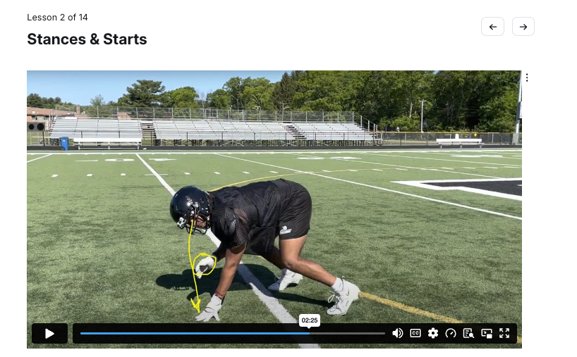 Stances & Starts lesson